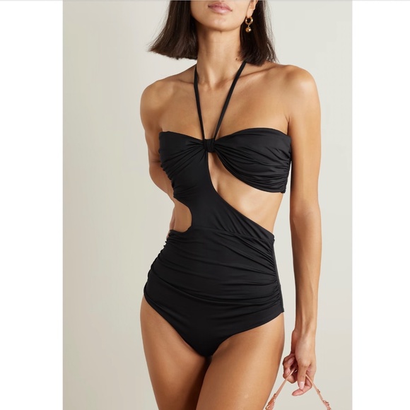 Johanna Ortiz Black Baboon Call Halter-neck Swimsuit Size XL New With Tags - Picture 1 of 12